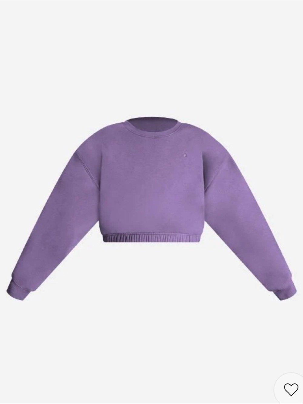 Vitality Lavender Cropped Crewneck Sweatshirt - Picture 4 of 7